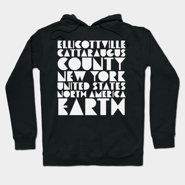 Ellicottville New York Skiing Sledding Mountain Biking Hoodie by PodDesignShop